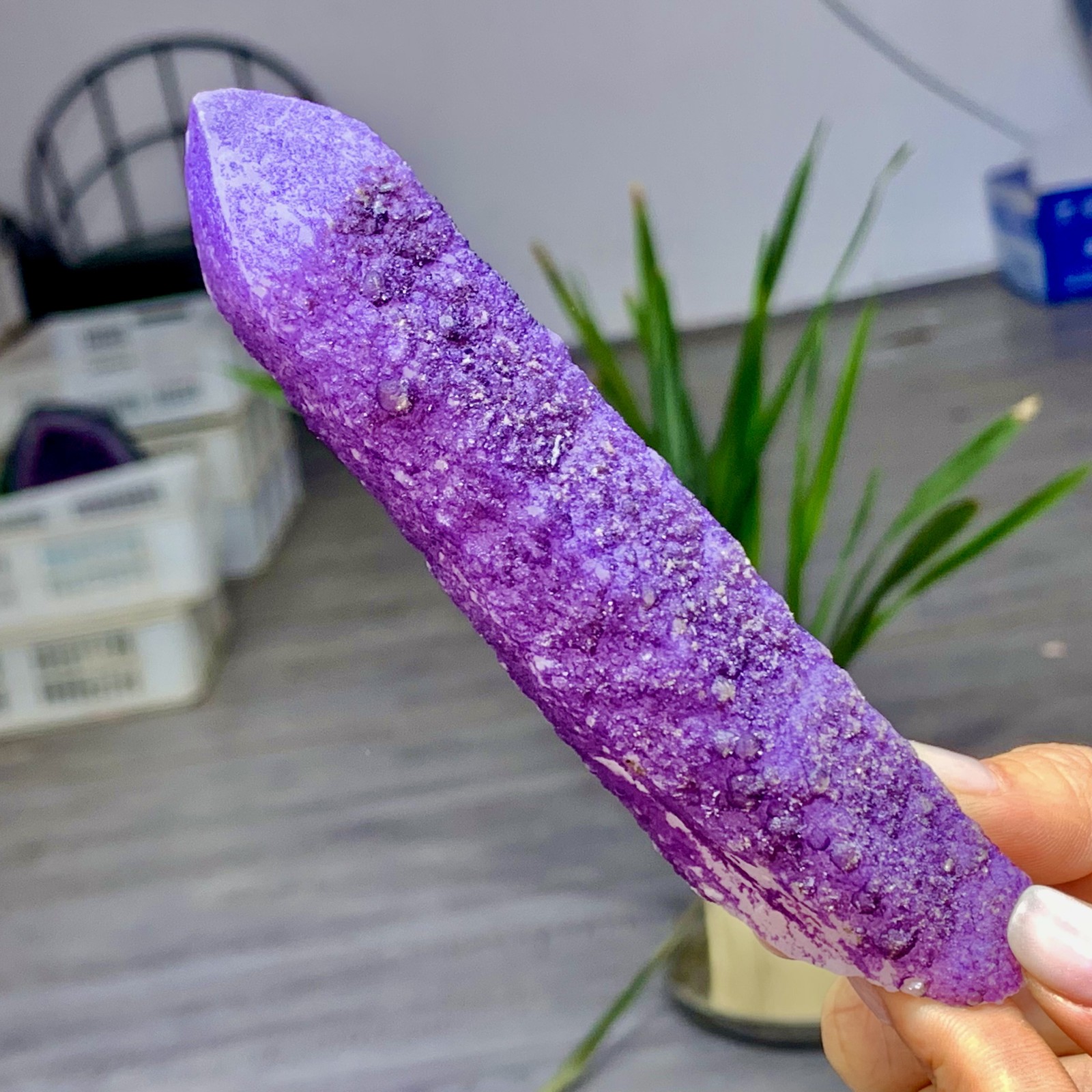 171GNatural Inner Mongolia purple fluorite crystal calcite symbiotic mineral