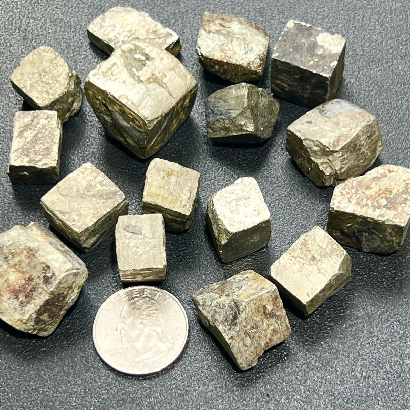 Gold Iron Pyrite Crystal Cubes Rough Raw (By The Piece or Pound) Fools Gold