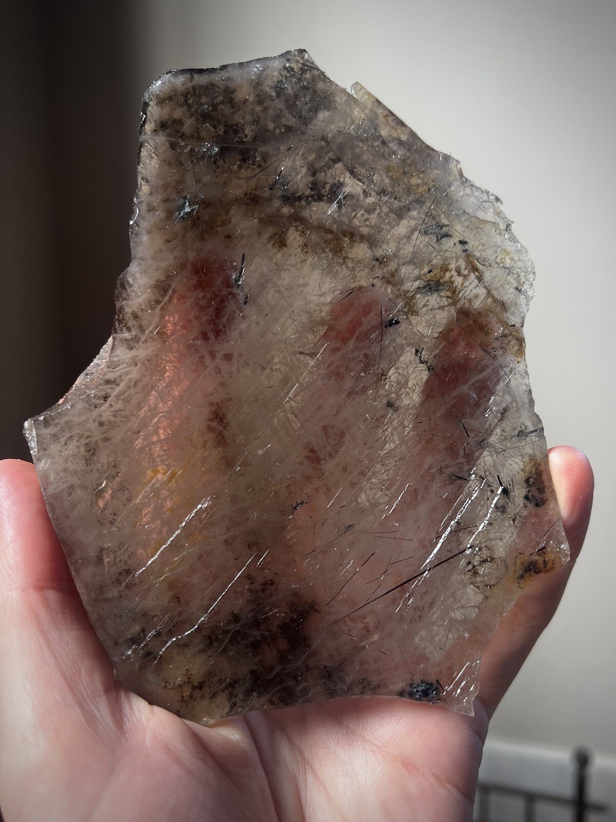 Tabular Quartz Crystal Rutilated Quartz Natural Smoky Quartz Rutile Brazil