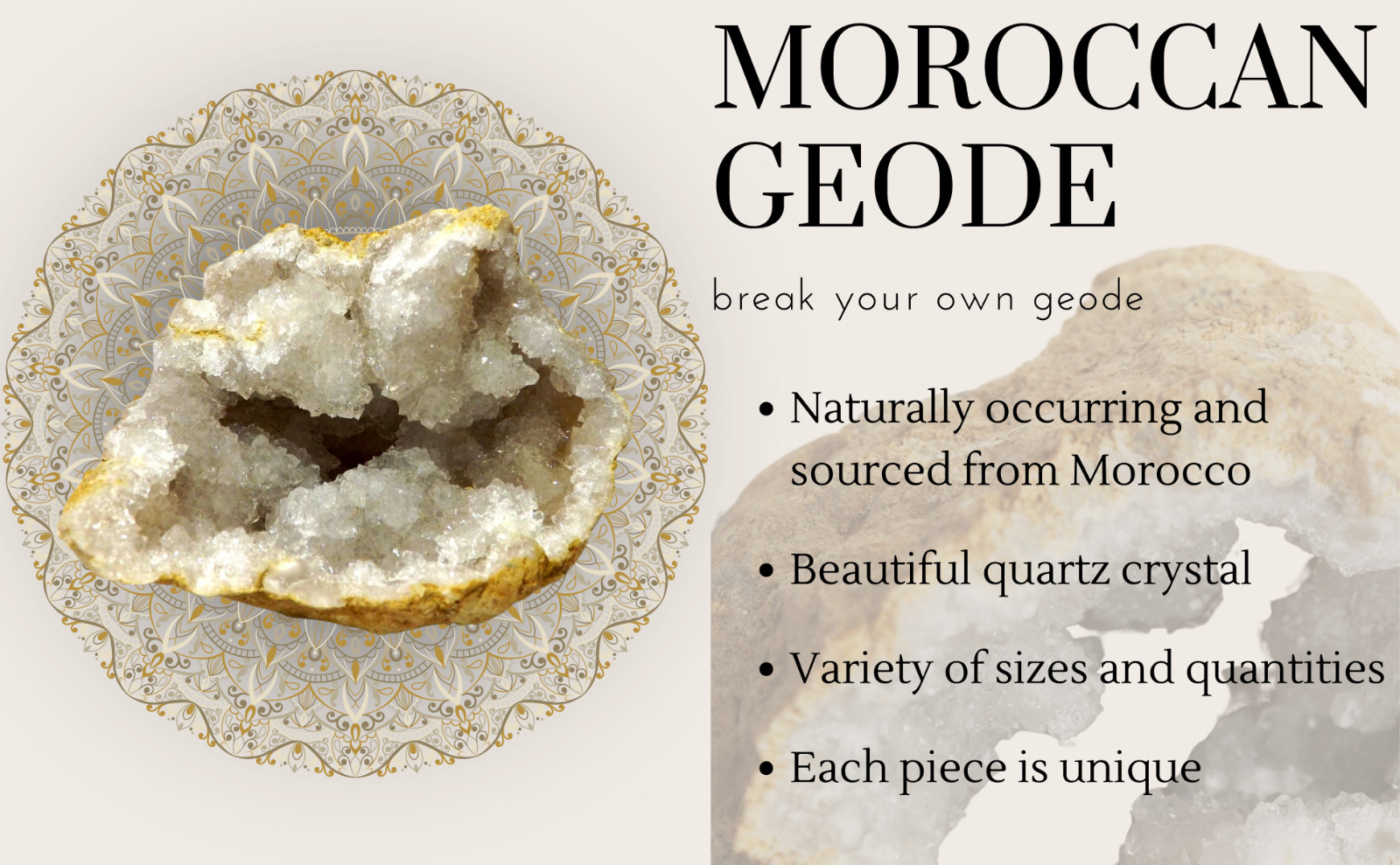 Break Your Own Geodes! BOX SET WITH HAMMER | Uncut Crystal Geode Specimens SMALL