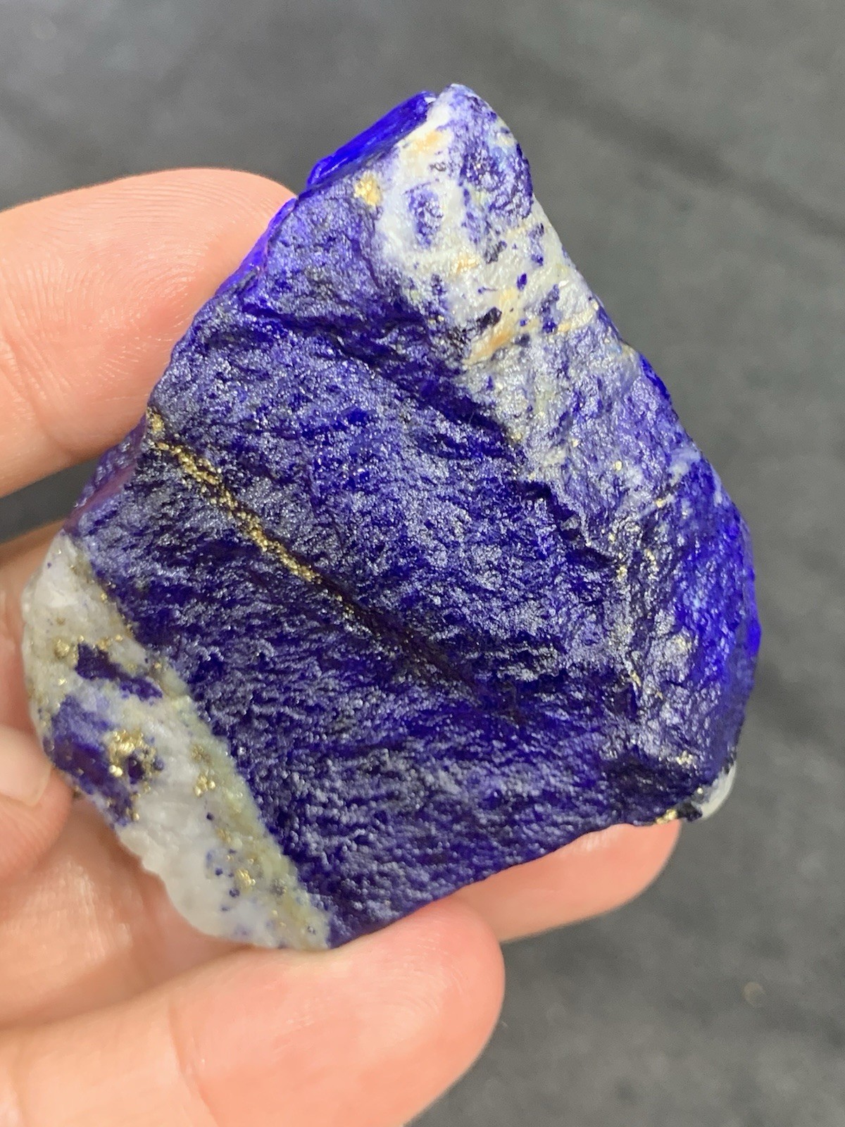Lapis Lazuli Chakra Raw Mine Stone With Pyrite 76 Grams