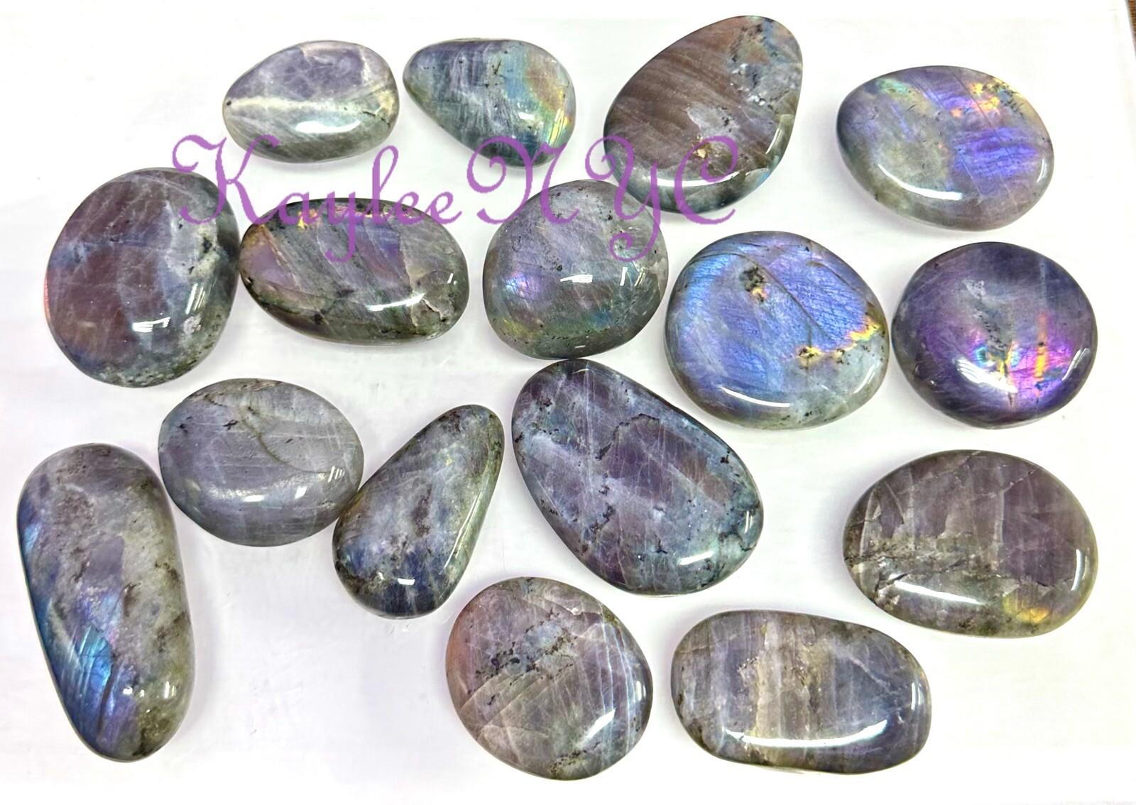 Wholesale 2 Lbs Lot Natural Sunset Labradorite Palm Stones Crystal Energy