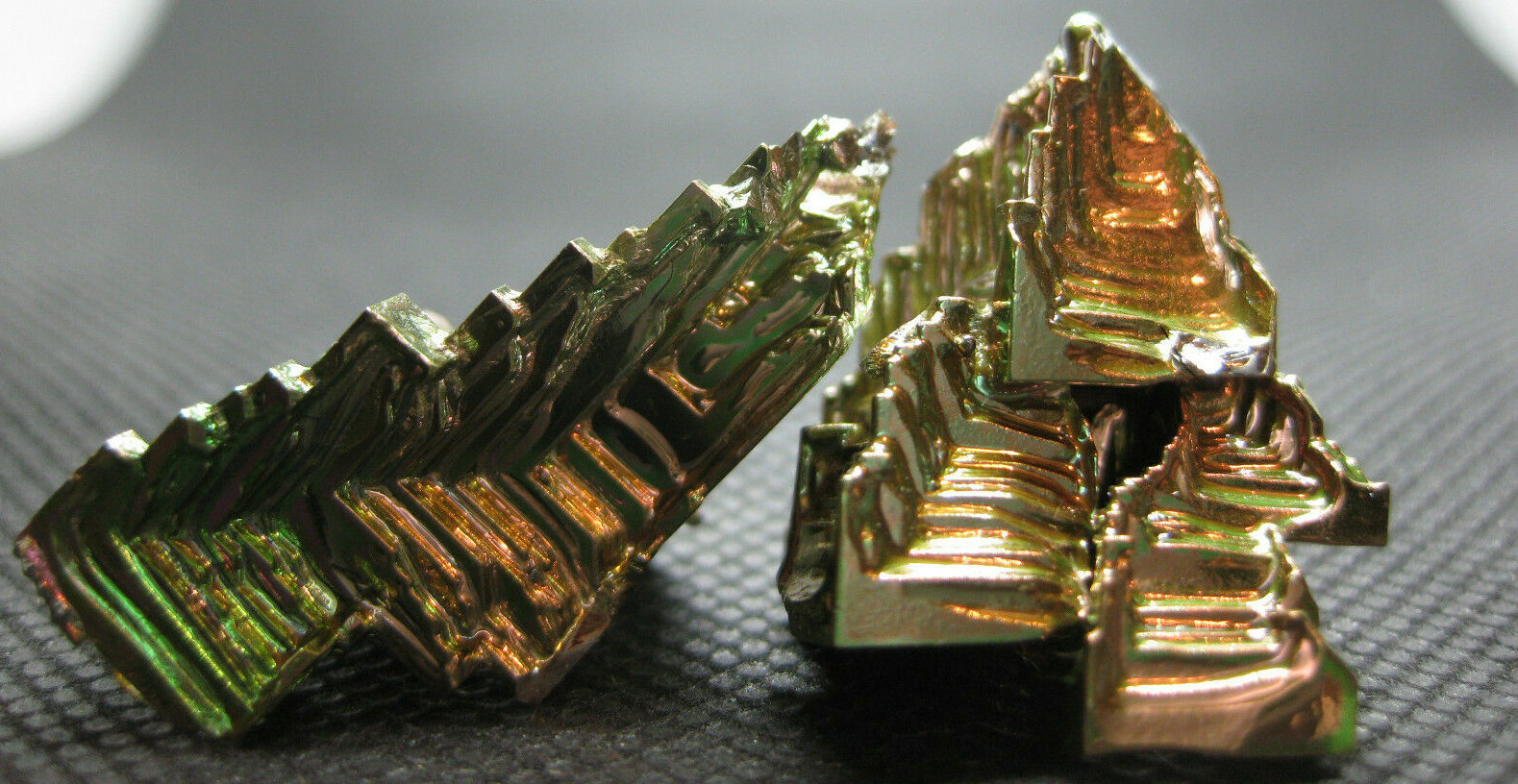 3 Pieces Bismuth Crystal Specimens Rainbow Colors 46 Grams Gemstone Mineral #603