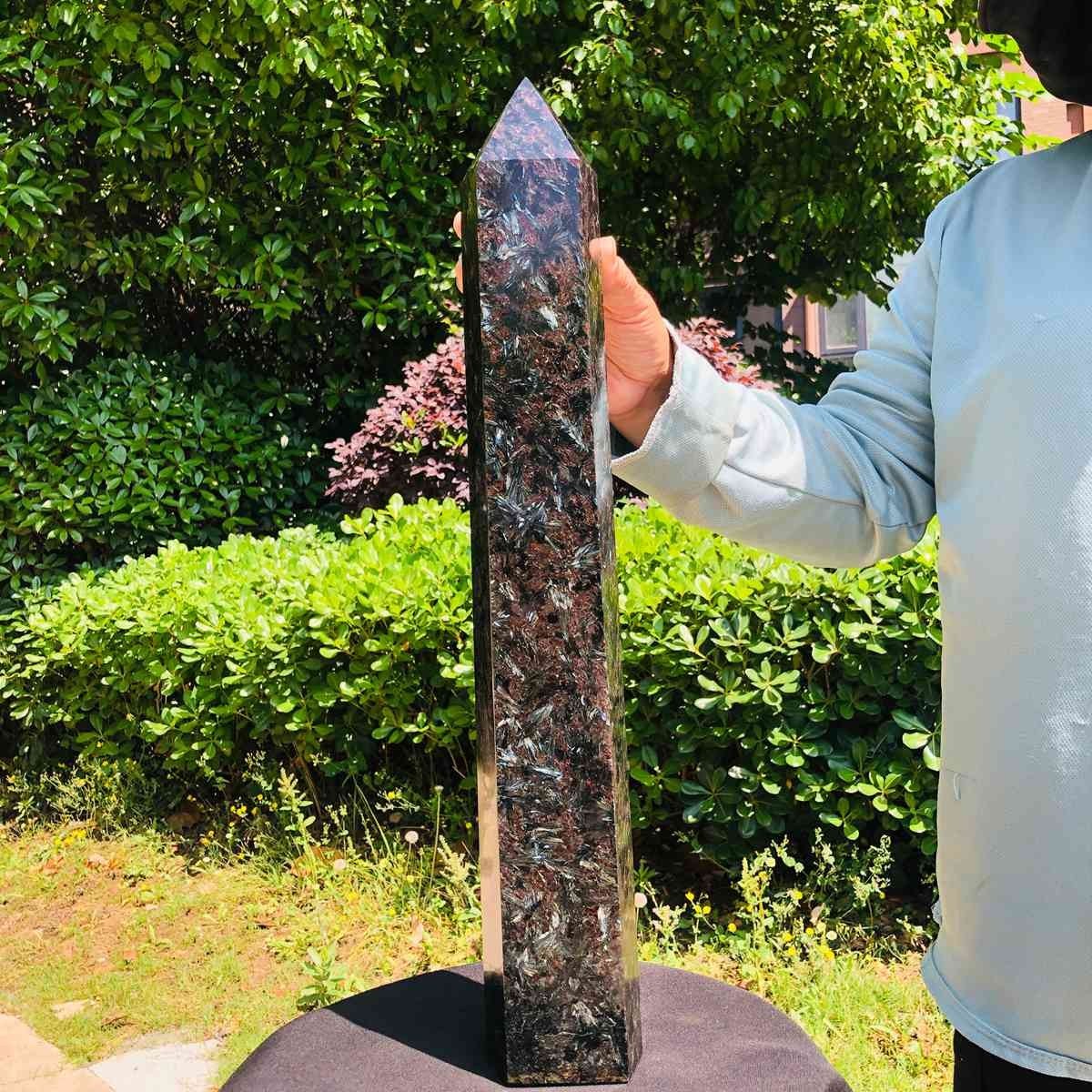 13.83LB Natural Fireworks Stone Obelisk Quartz Tower Crystal Wand Point Healing