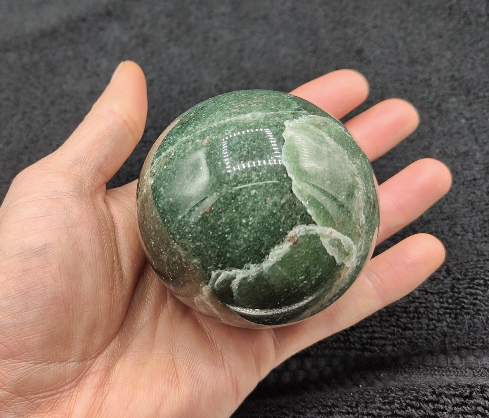 Green Strawberry Quartz Sphere Green Crystal ball 73mm