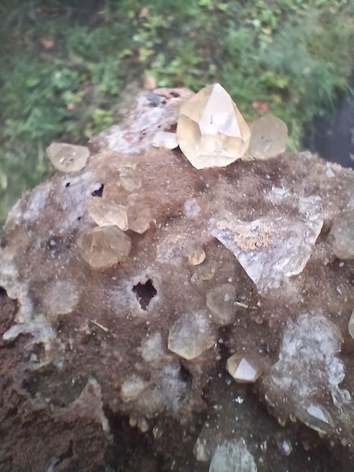 “Gorgeous 😍 Golden Healer” Herkimer💎s On Druze Matrix Dolostone Host Rock NY