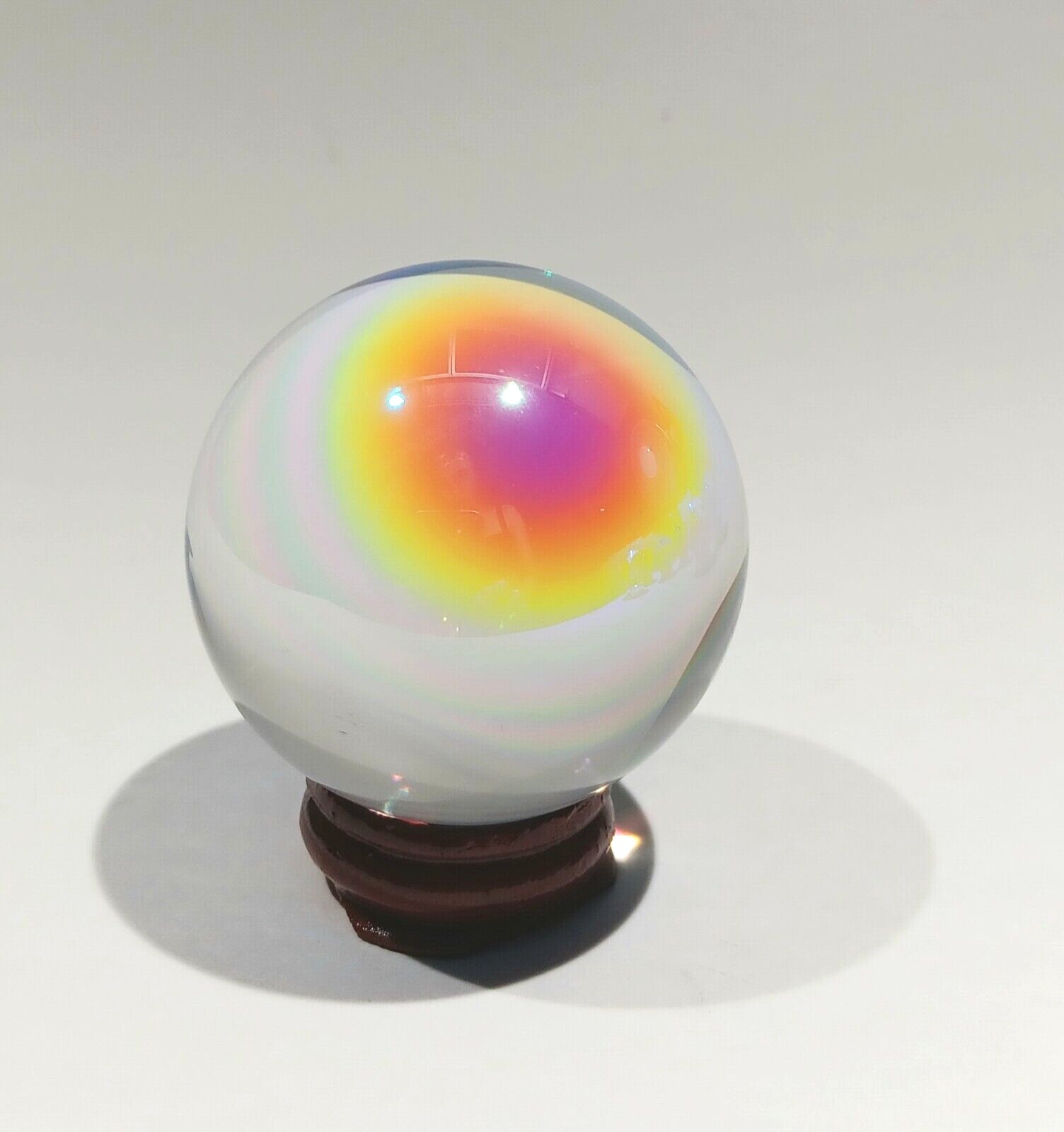 K9 Color Crystal Balls 50mm/80mm Sphere with Stand Meditation Feng Shui