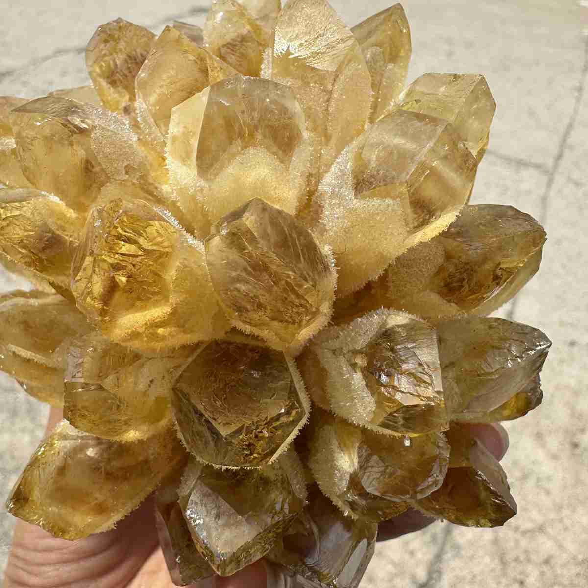 1pc natural citrine cluster Quartz Crystal specimen Mineral Healing decor 300g+