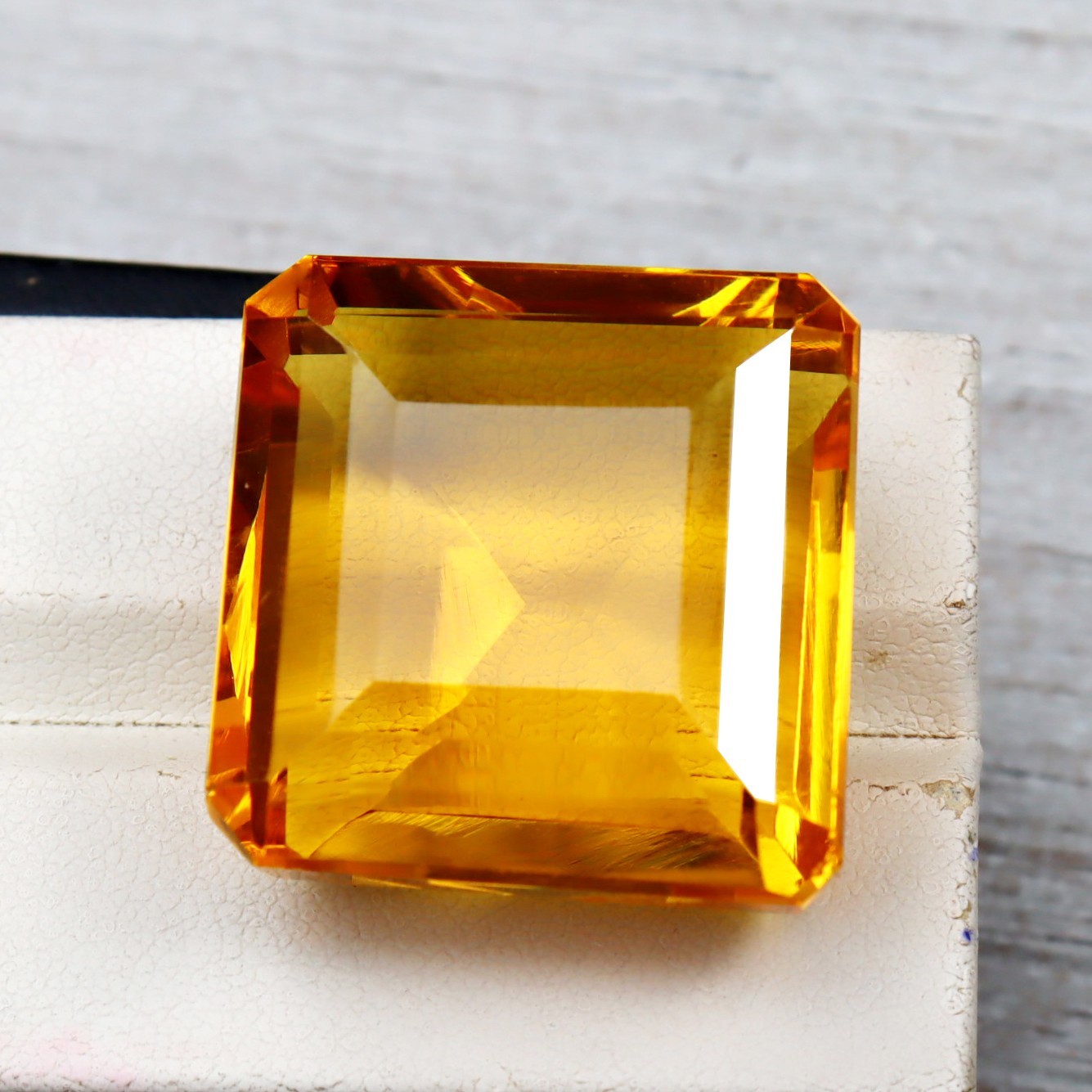 100 Ct Certified Golden Yellow Citrine Radiant Cut Natural Loose Gemstone