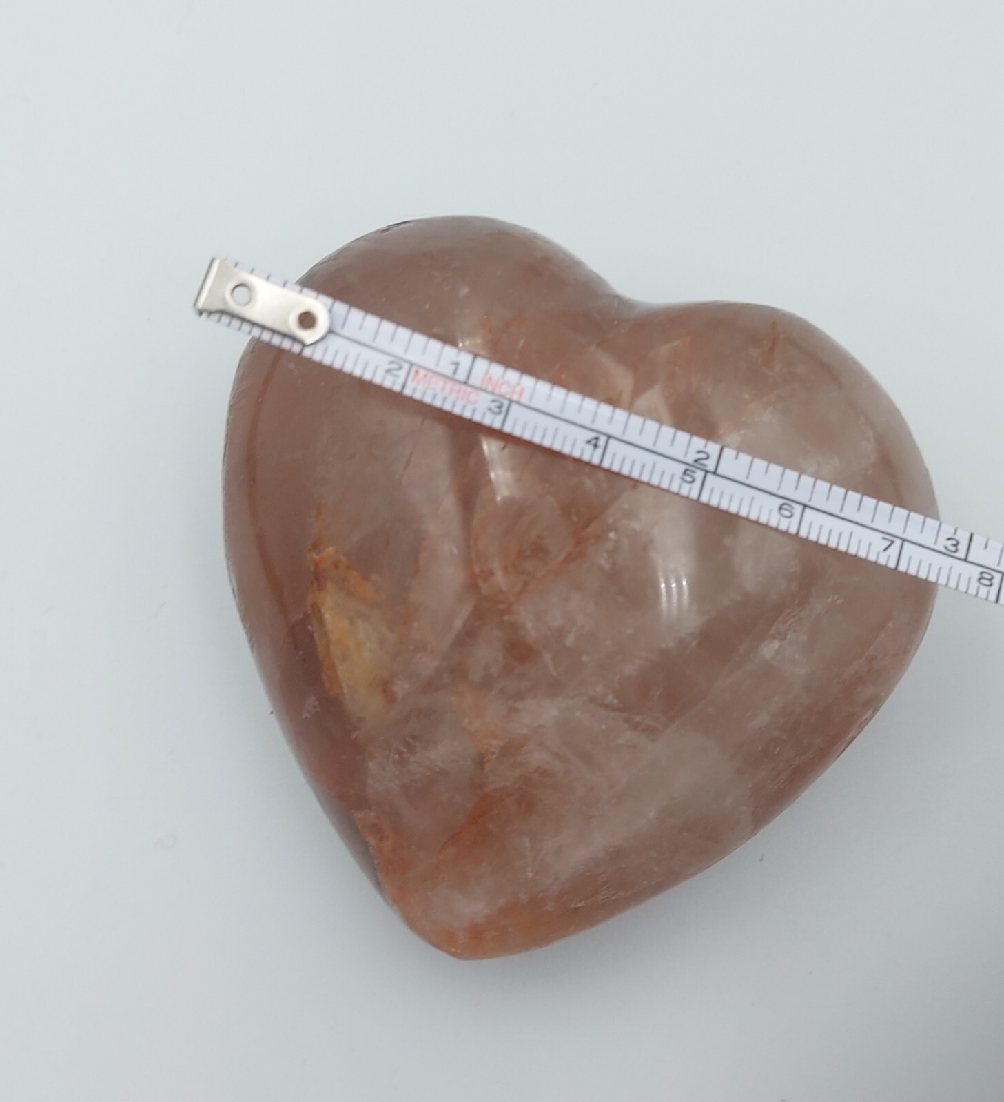 Fire Quartz Hematoid Healing Crystal 304 Grams 7.8cm by 7.3cm
