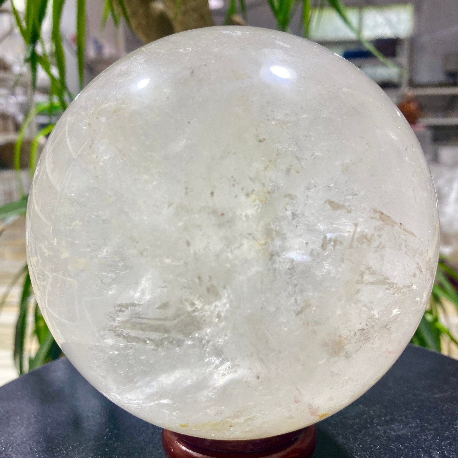 6.17LB white crystal transparent quartz crystal ball Reiki repair