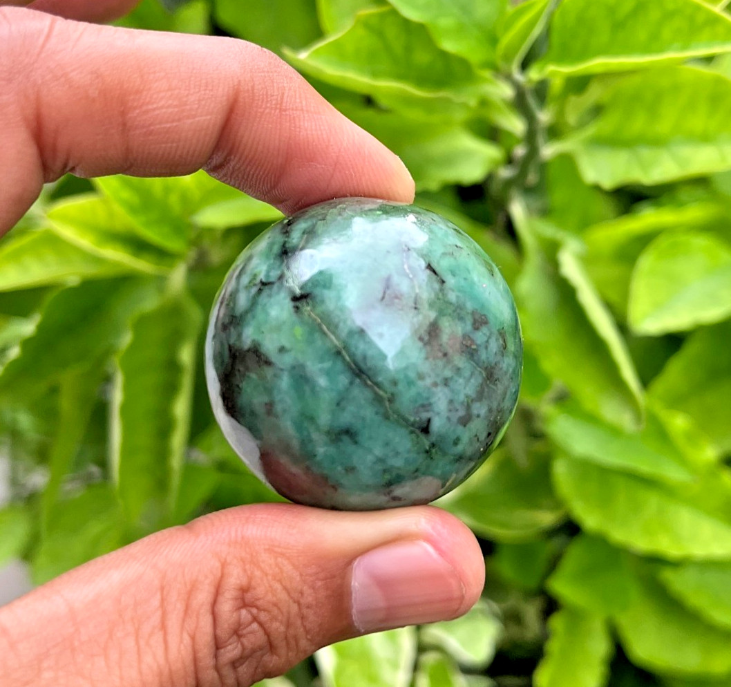 Rare Natural Green Emerald Sphere 85g 39mm Premium Collector Crystal