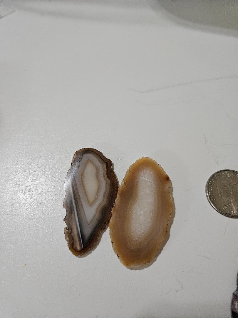 Sliced Stone Agate – 8 Pieces – Various Sizes and Colors