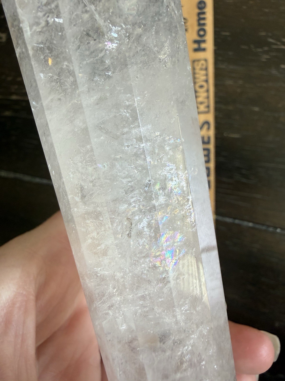 XL High Quality Clear Quartz Crystal DT Vogel Points Double Terminated Rainbows