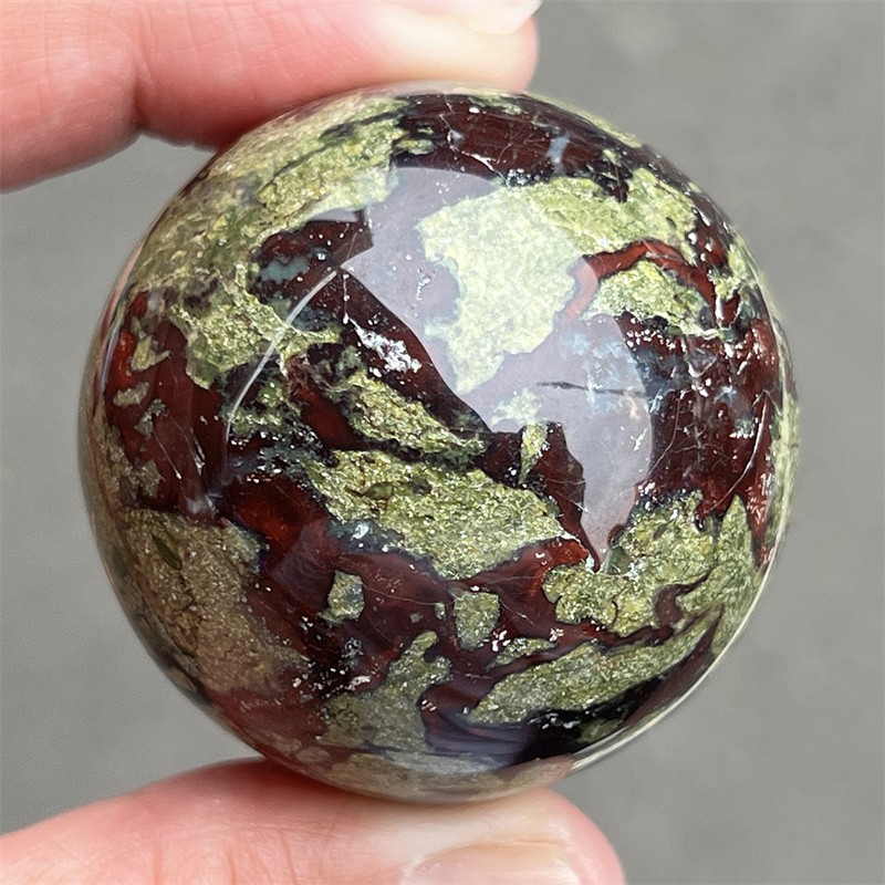 30mm+ Natural dragon blood jasper Ball Quartz Crystal Sphere Healing Random 1PC