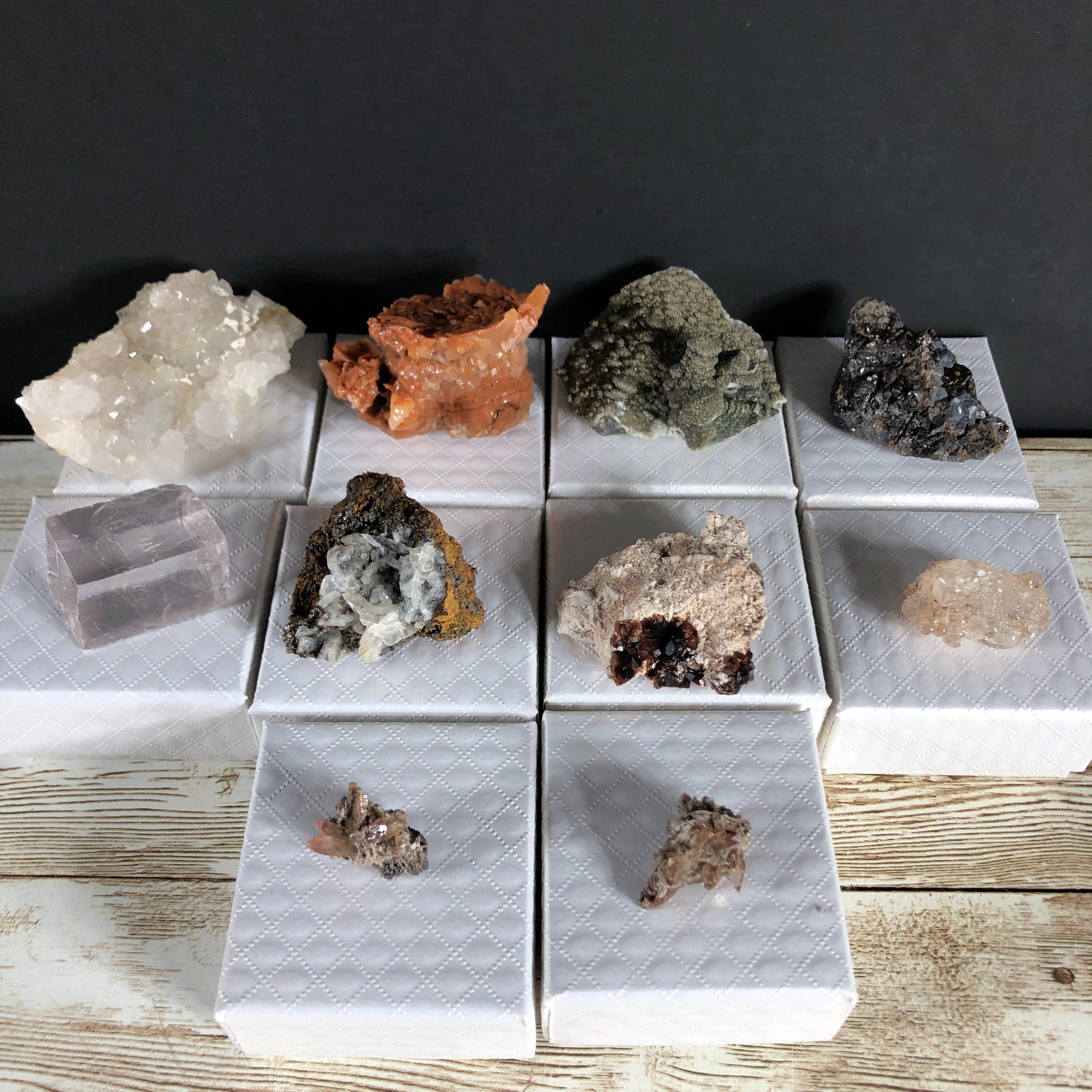 10pcs Topaz Sphalerite Quartz Calcite Garnet Bulk Crystal Mineral Specimen ST21