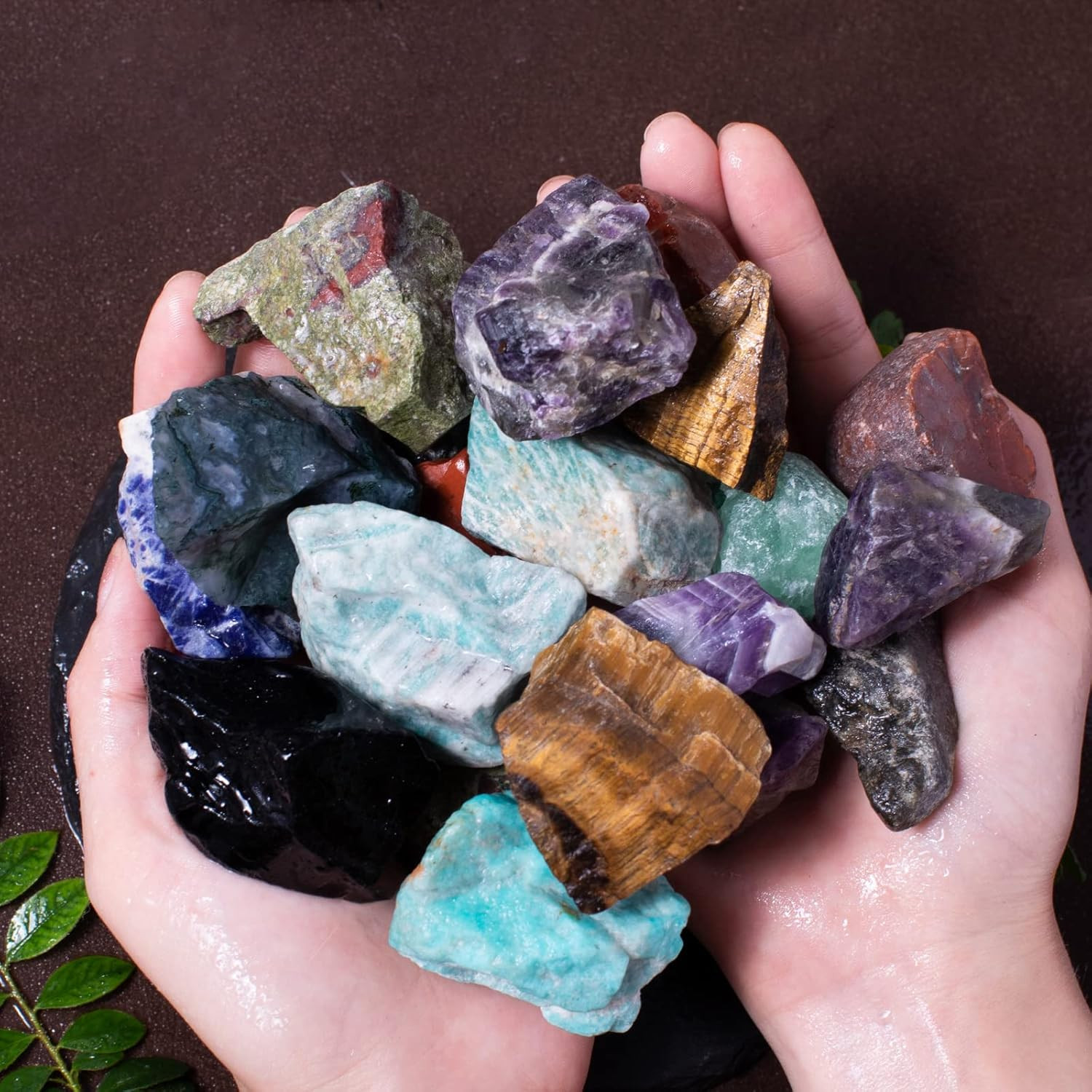 3 Lbs Bulk Rough Madagascar Stones Mix – Large 1″ Natural Raw Stones Crystal
