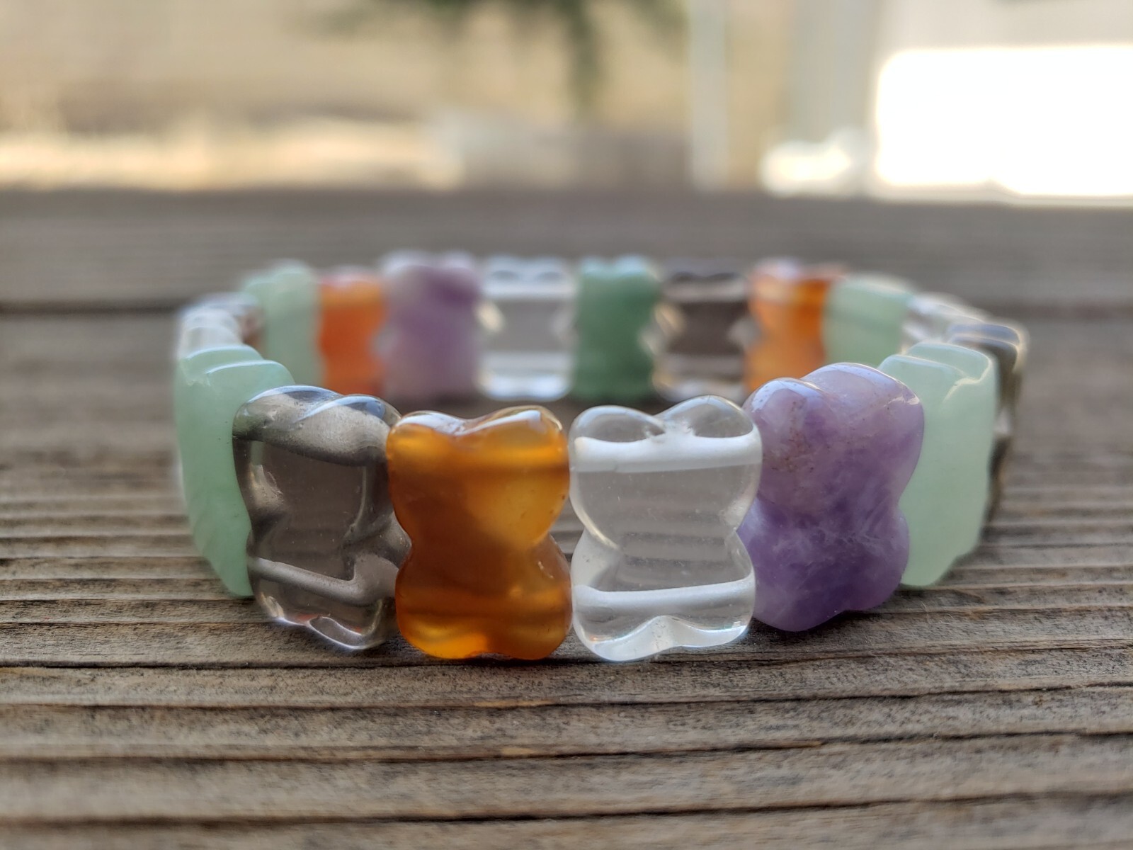 CHUNKY BRACELET MULTI – STONE TYPE 1 GEMSTONE STRETCHY BRACELET