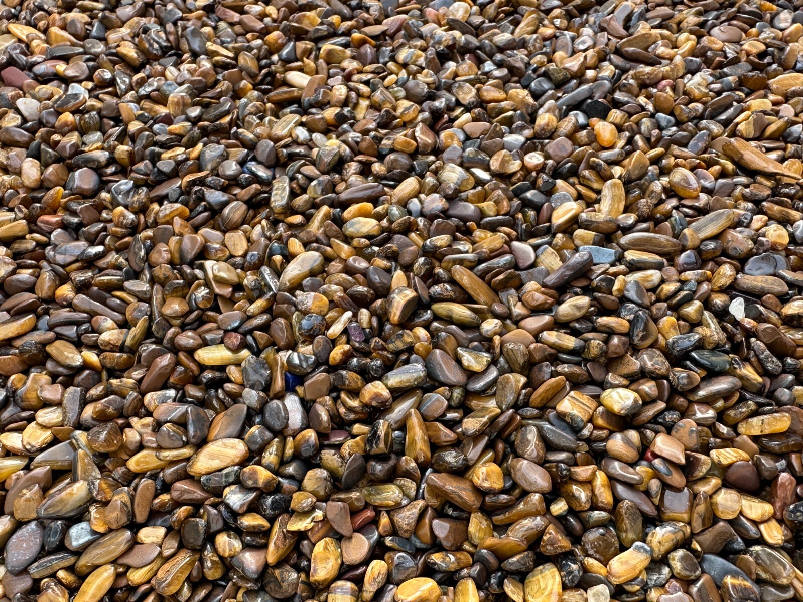 Grade A++ Tiger Eye Semi Tumbled Gemstone Mini Chip 2-5 mm, Wholesale Bulk Lot