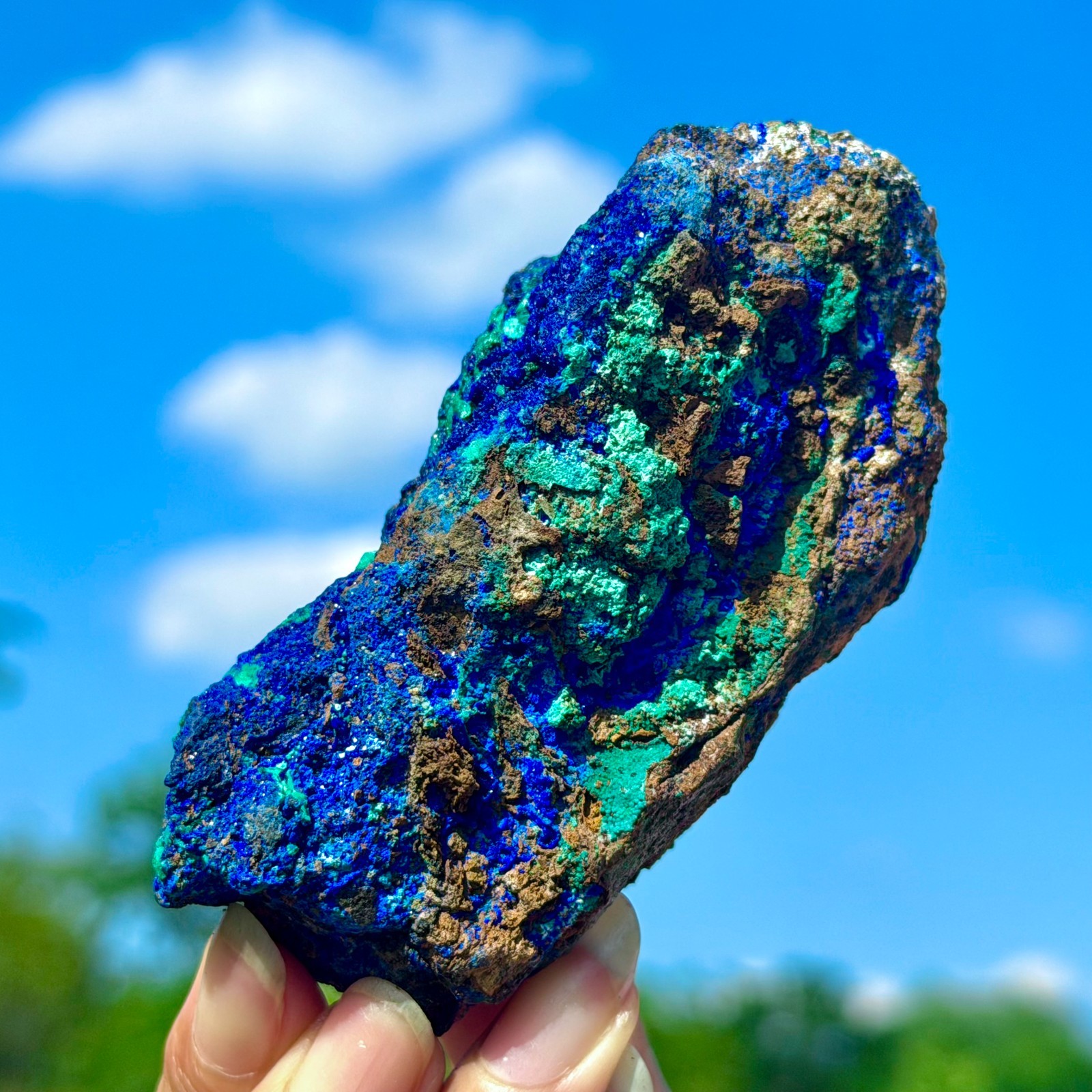 188G BEST NATURAL Azurite/Malachite Crystal Quartz Minerals Specimens