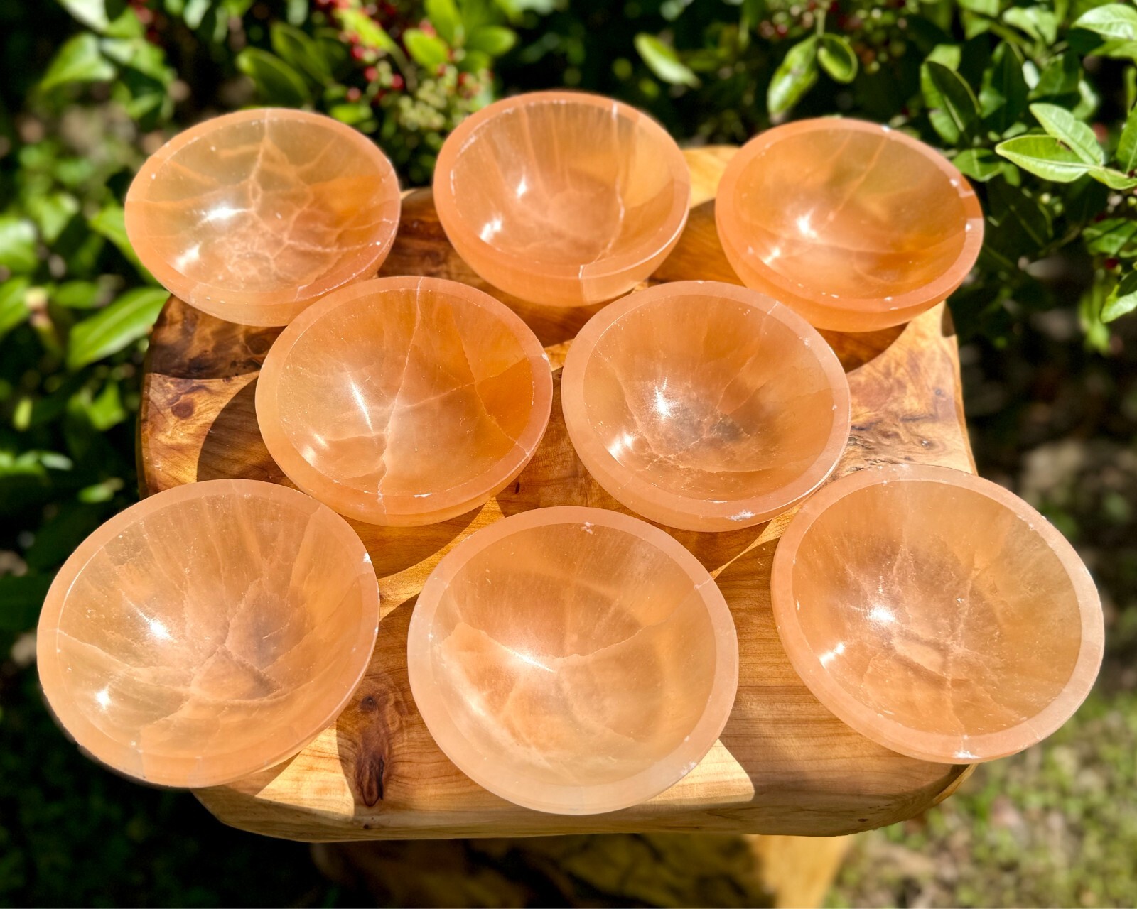 Orange Selenite Charging Bowls, 4″ Offering Bowl (Selenite Crystal Cleansing)