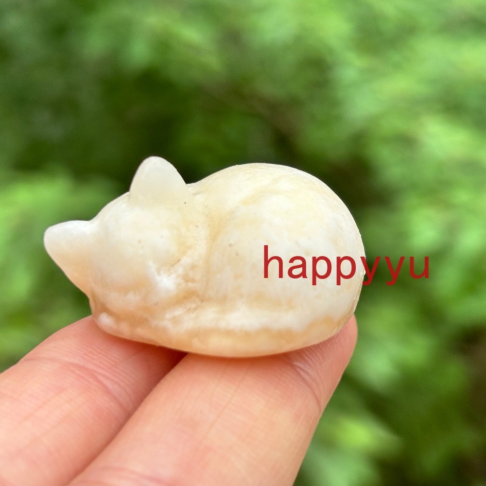 100pcs Mix Natural Quartz Sleeping cat Carved Crystal Skull healing Wholesale