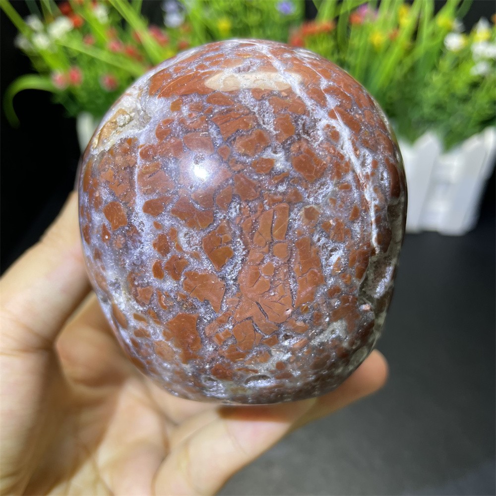 1.7LB 3.6″Natural Indonesian Agate Skull Crystal Quartz Carving Reiki Decoration