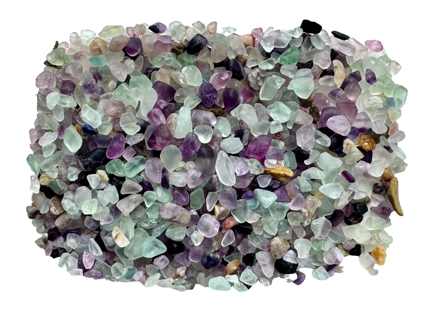 Rainbow Fluorite – Small Tumbled Chips – 100% Crystal 5-8mm FM
