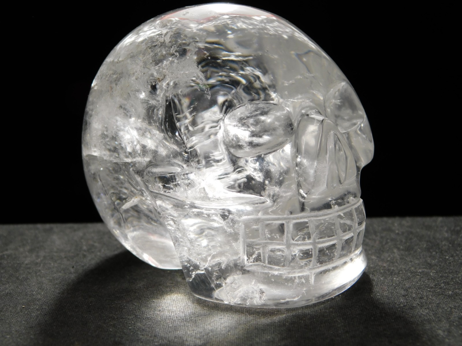 wOw! VERY Translucent Quartz Crystal SKULL Brazil 178gr