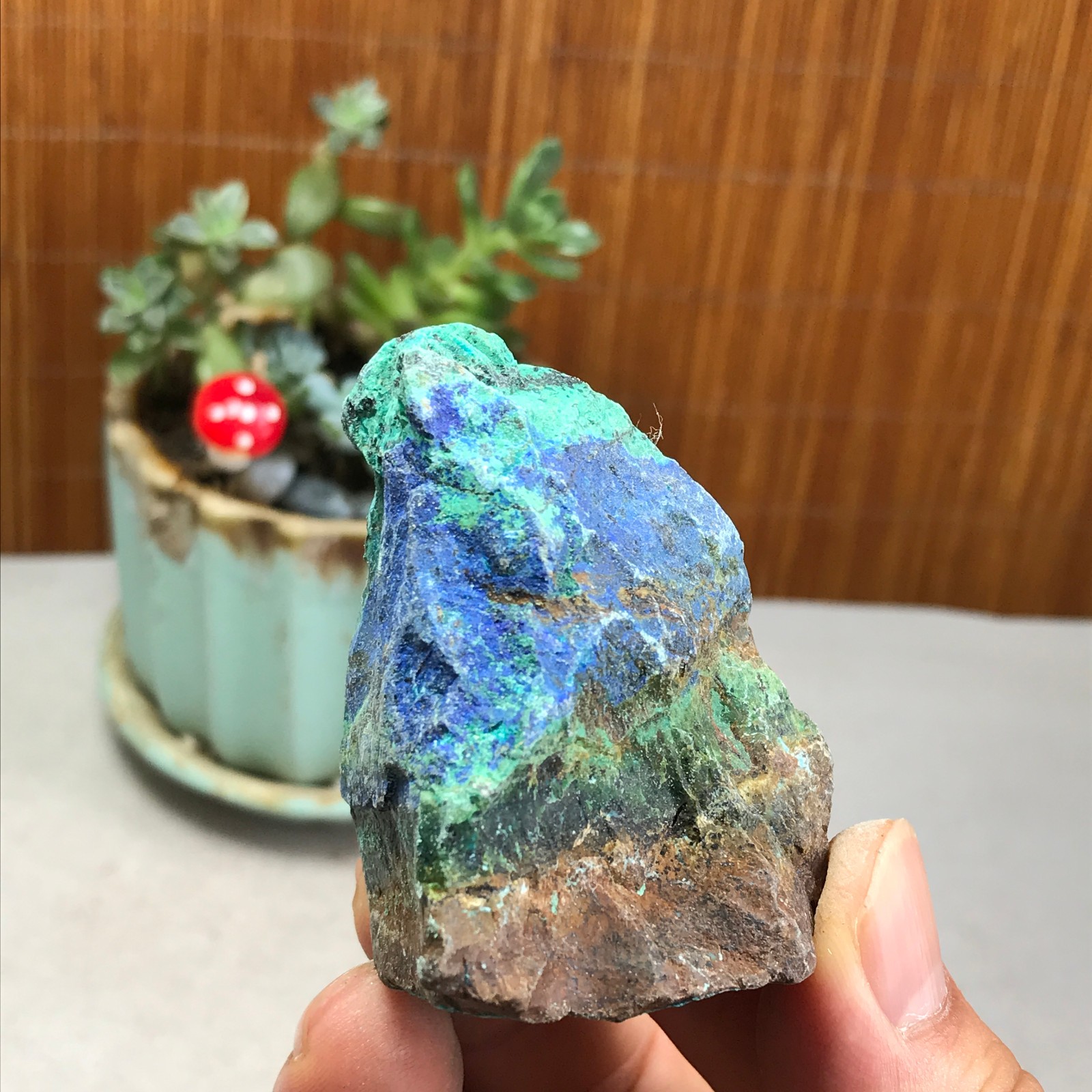 80g Natural Azurite/Malachite gemstone Rough original Crystal Specimen A5958