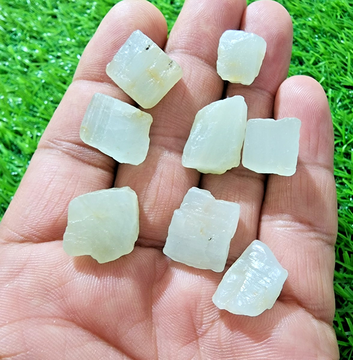 8Pcs AAA+ Blue Aquamarine Gemstone Rough Lot 11-17MM Aquamarine Rough Stone Bulk