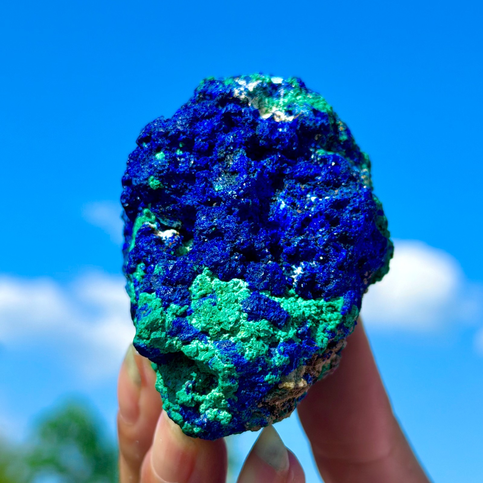 183G BEST NATURAL Azurite/Malachite Crystal Quartz Minerals Specimens
