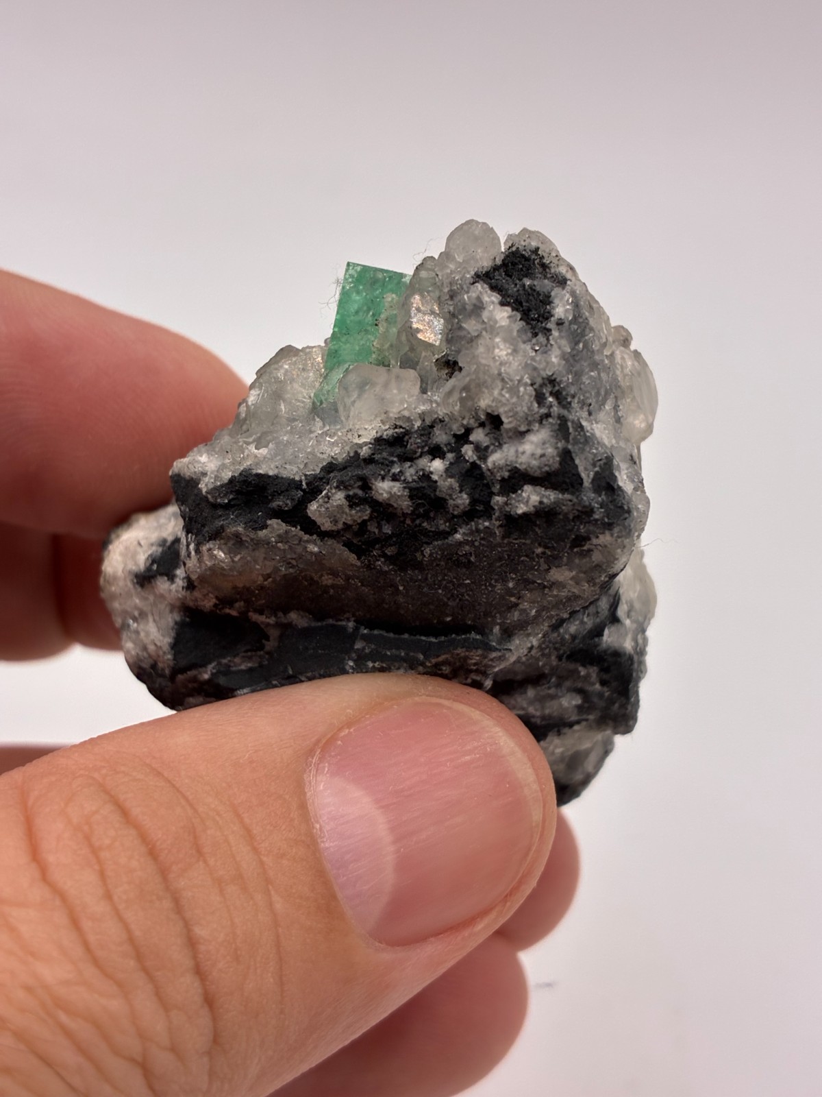 Rough Crystal Colombian Emerald Raw Matrix Collector Piece, Natural Not treament