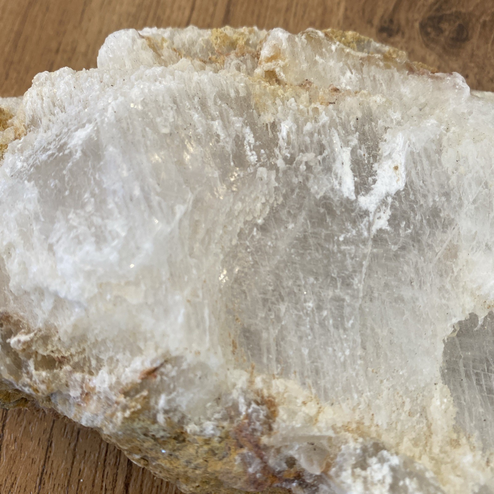 Natural selenite slab 10 inches long very soft Labeled As Selenite