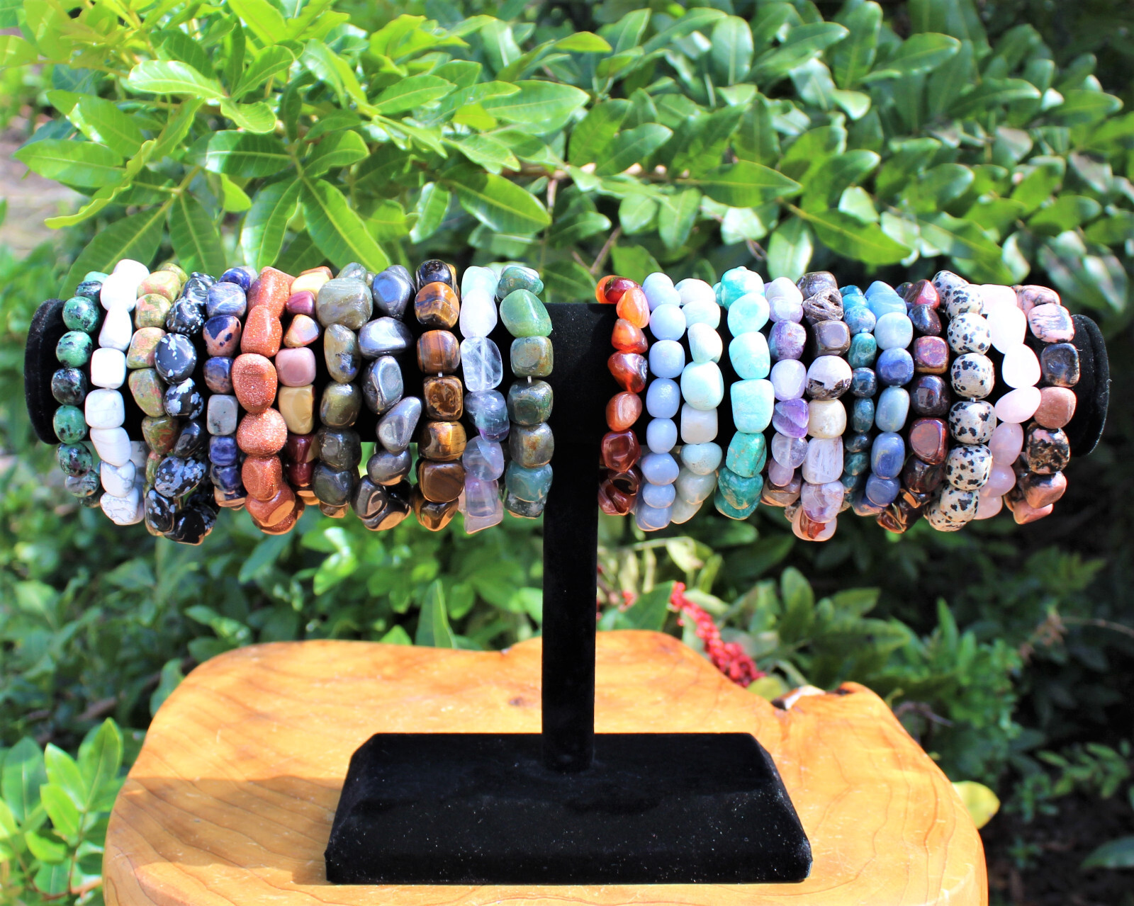 Tumbled Gemstone Bracelets: BUY 3 GET 1 FREE! (Stretch Crystal Nugget Bracelets)