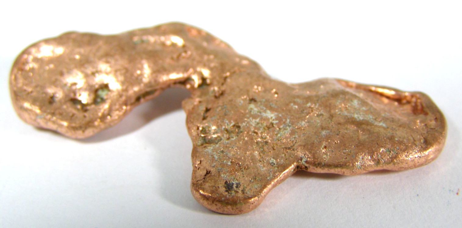 NATIVE COPPER NUGGET – USA – 4.6 x 2.5 x 0.5 cms 18.96 gms #14