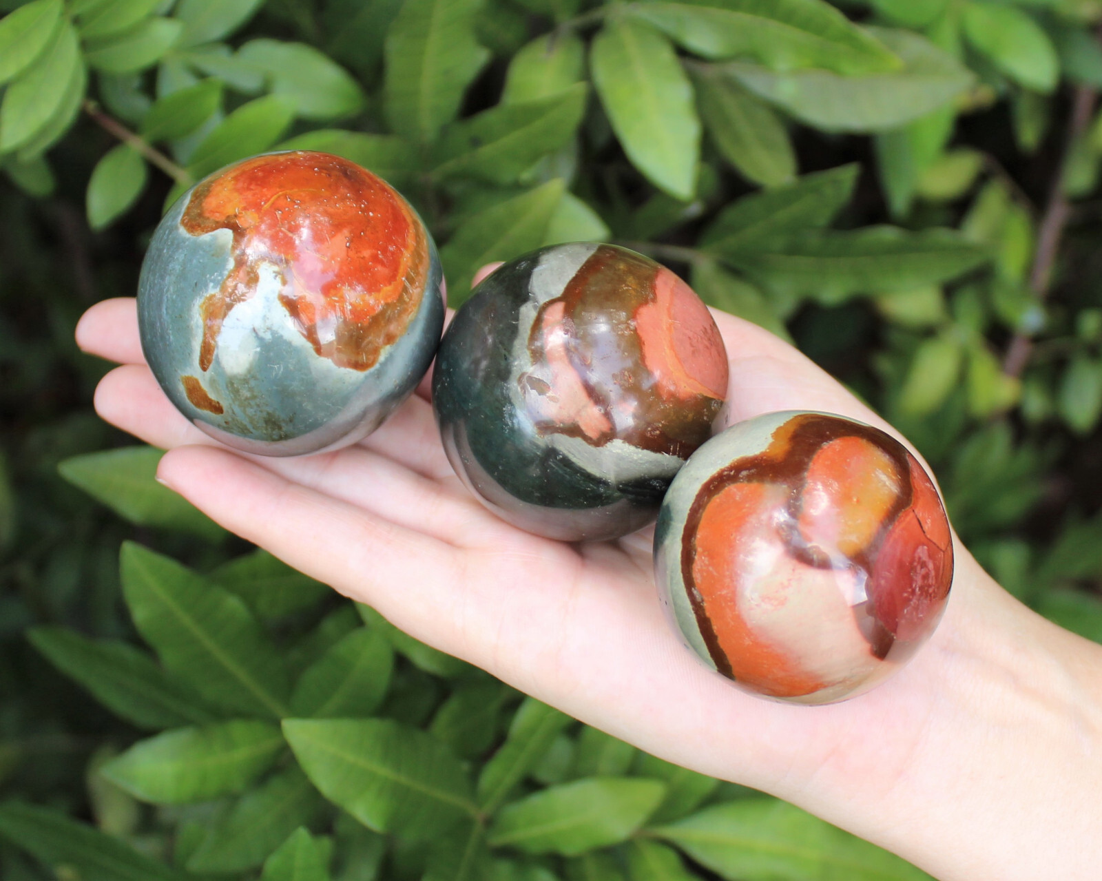 Polychrome Jasper Crystal Sphere, LARGE 2″ Sphere + Stand (Desert Jasper Sphere)