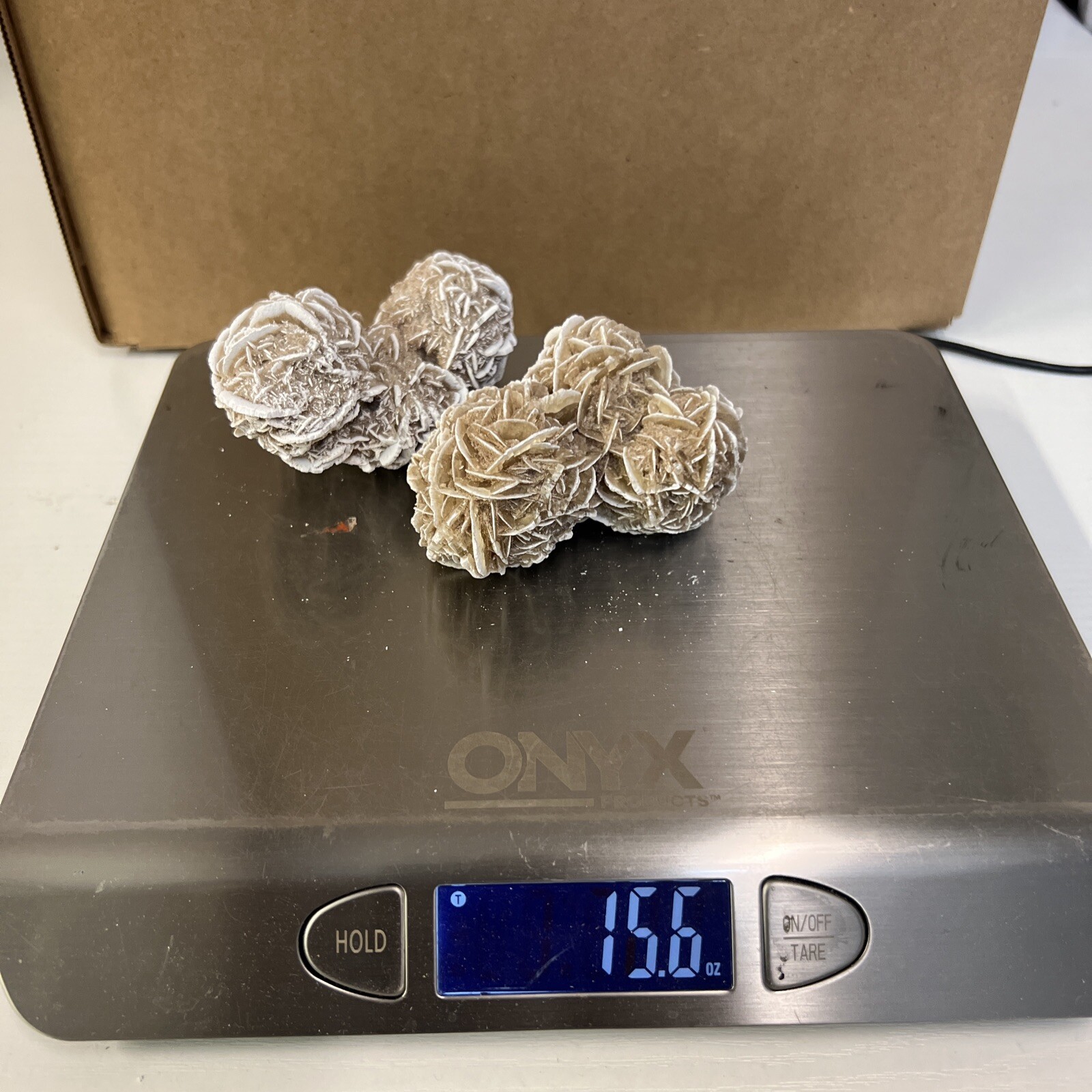 2 pcs DESERT ROSE SELENITE Specimen Crystal Stone Mineral Cluster 7.8 ounce x 2