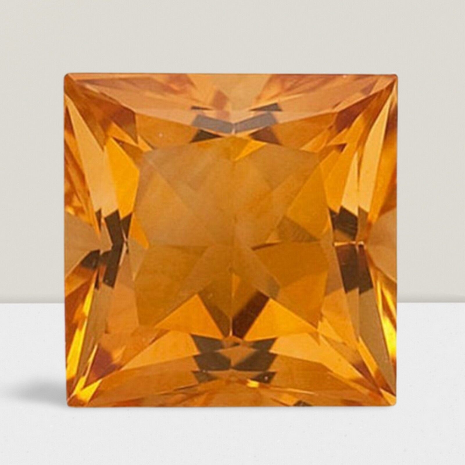 Citrine Square Cut Gemstone 4.50 Cts – 11 mm VVS Loose Gem