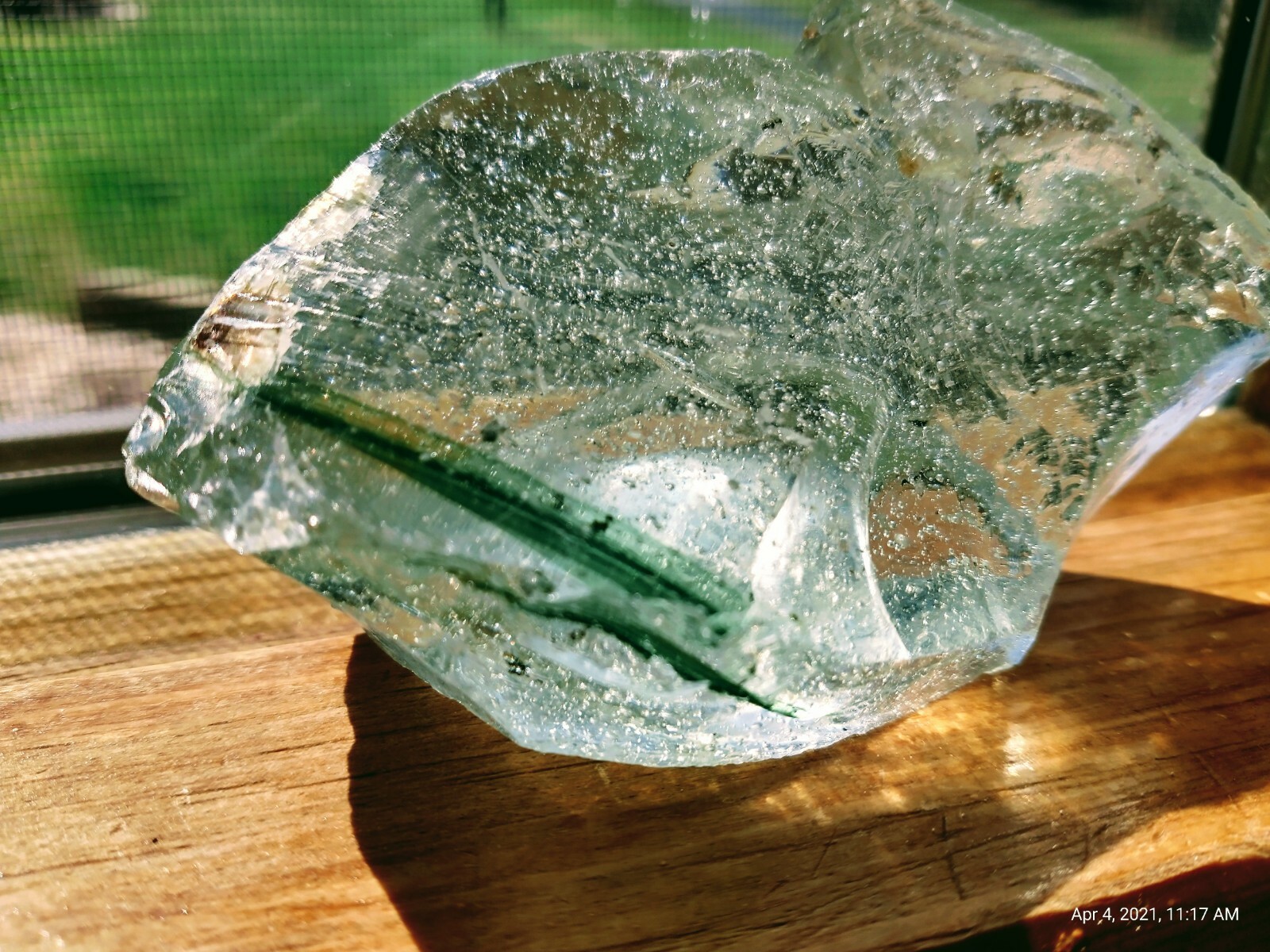 Andara Crystal Electric Rainbow sea foam monatomic healing stone 235 grams