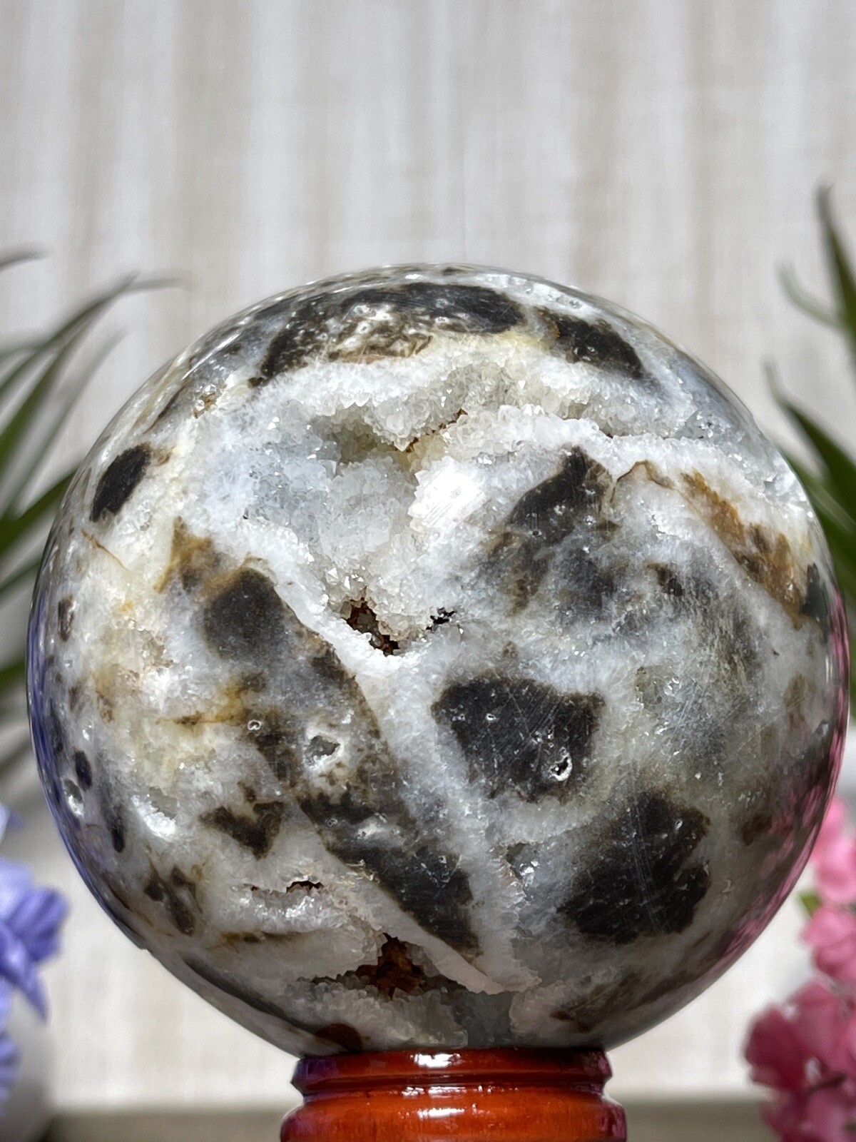 73mm SPHALERITE DRUZY SPHERE – Black Mineral Druzy Crystal Chakra Reiki Witch