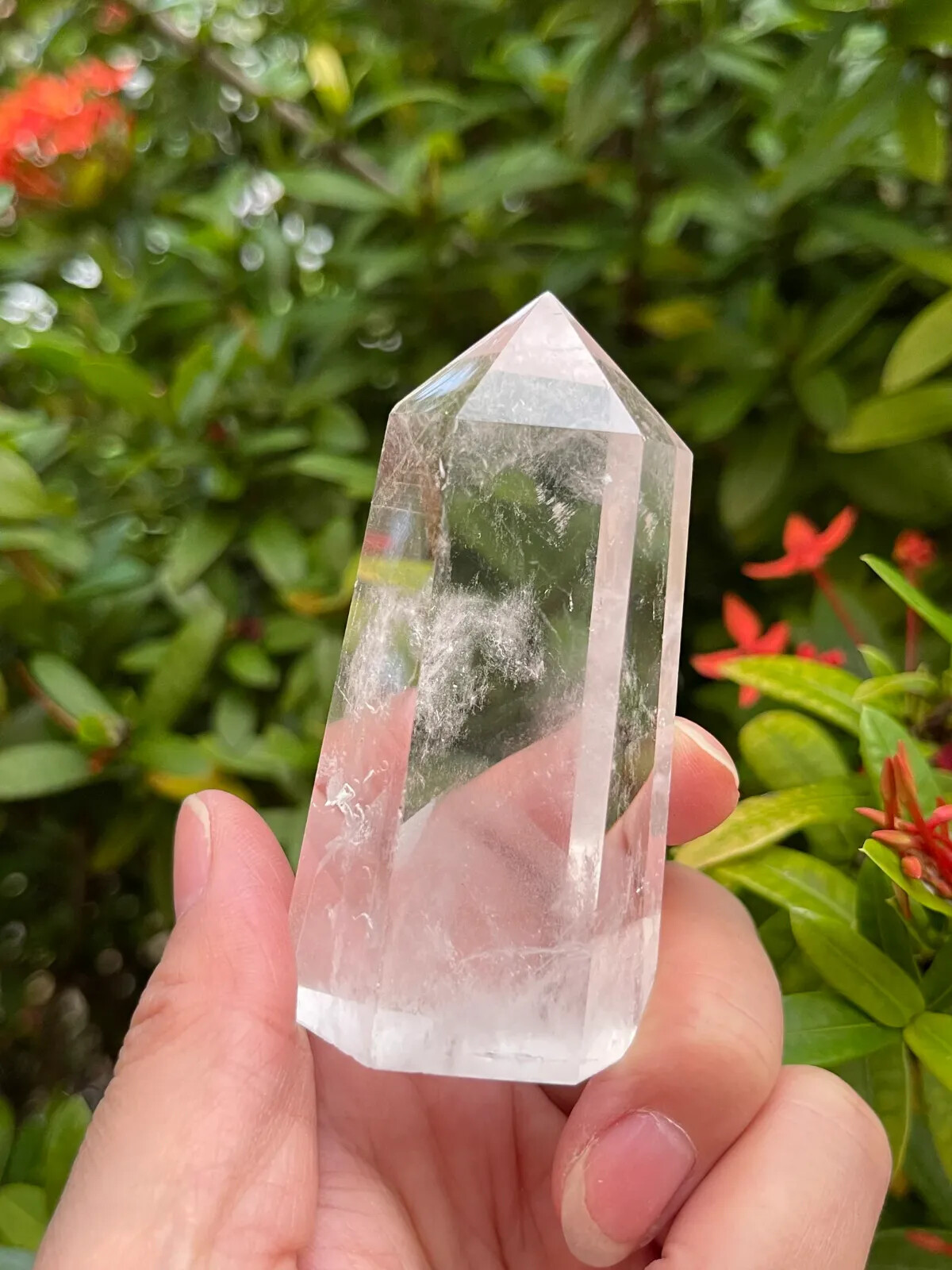 Premium Clear Quartz Points, Standing Polished Clear Quartz Point, Pick a Weight