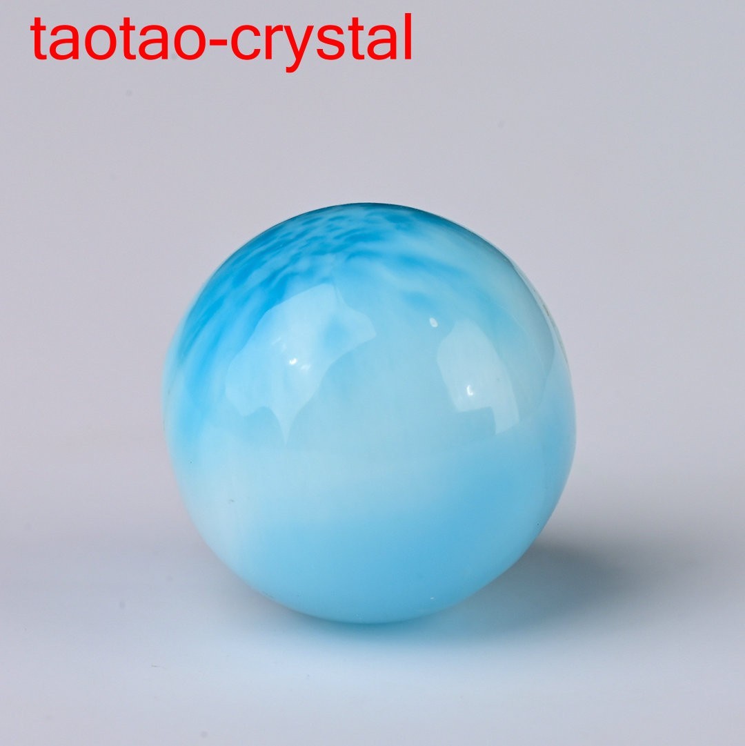 10.7mm Natural Larimar Gemstone Sphere Quartz Polished Ball Porose Reiki Energy