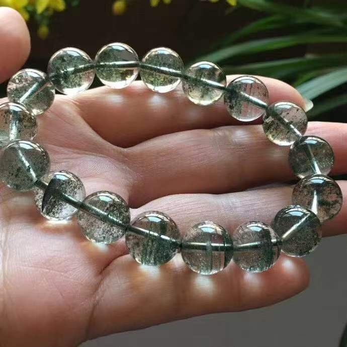 Natural Green Phantom Crystal Quartz Bracelet Adult Collectibles