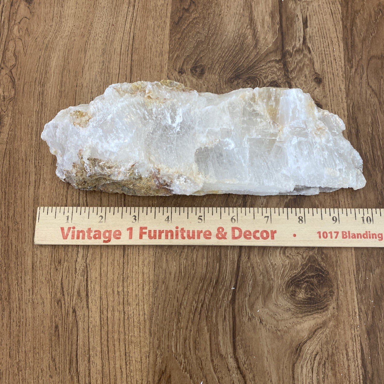 Natural selenite slab 10 inches long very soft Labeled As Selenite