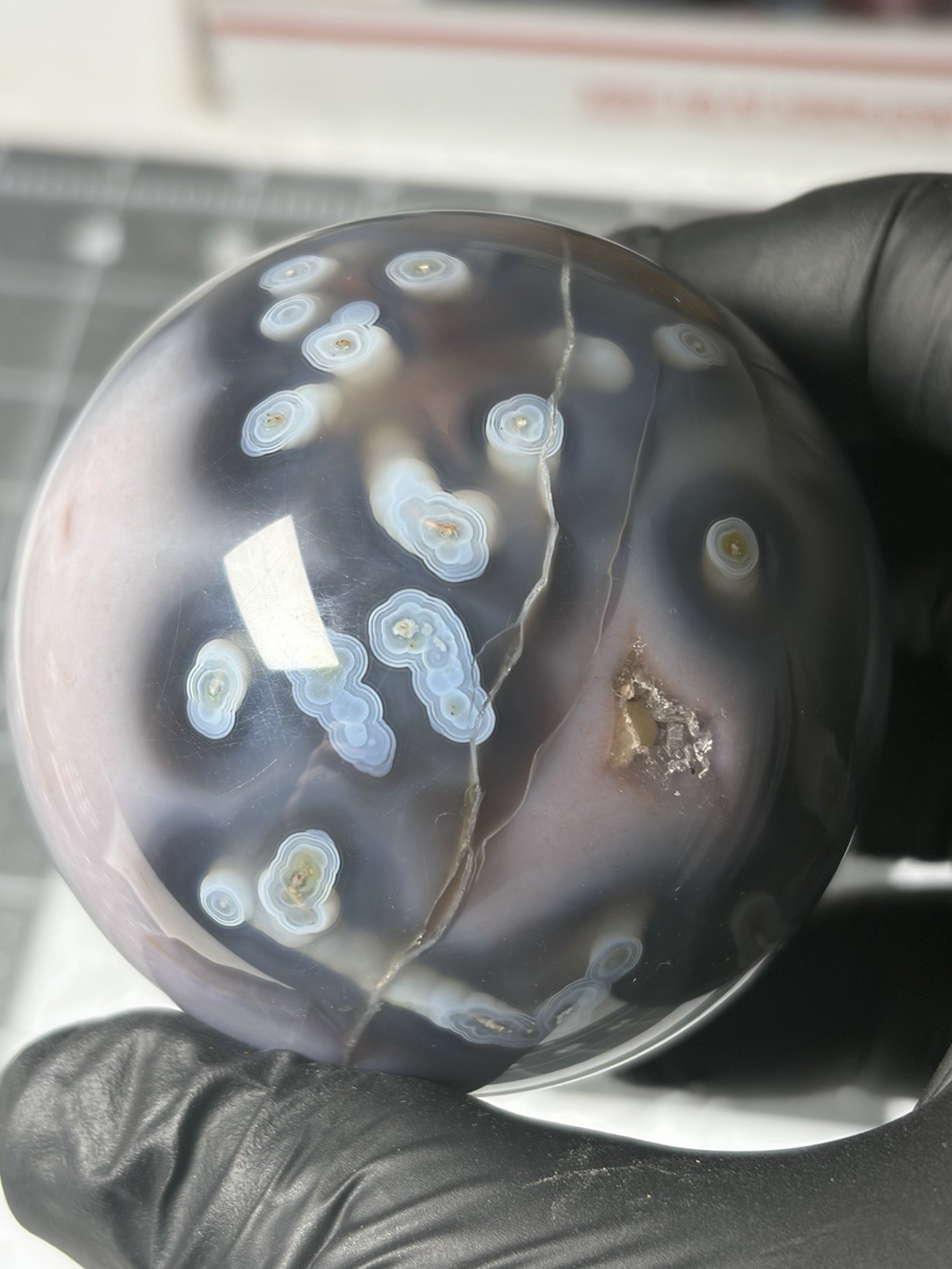 Mozambique Swazi Agate Sphere Banding Tubes Orbs