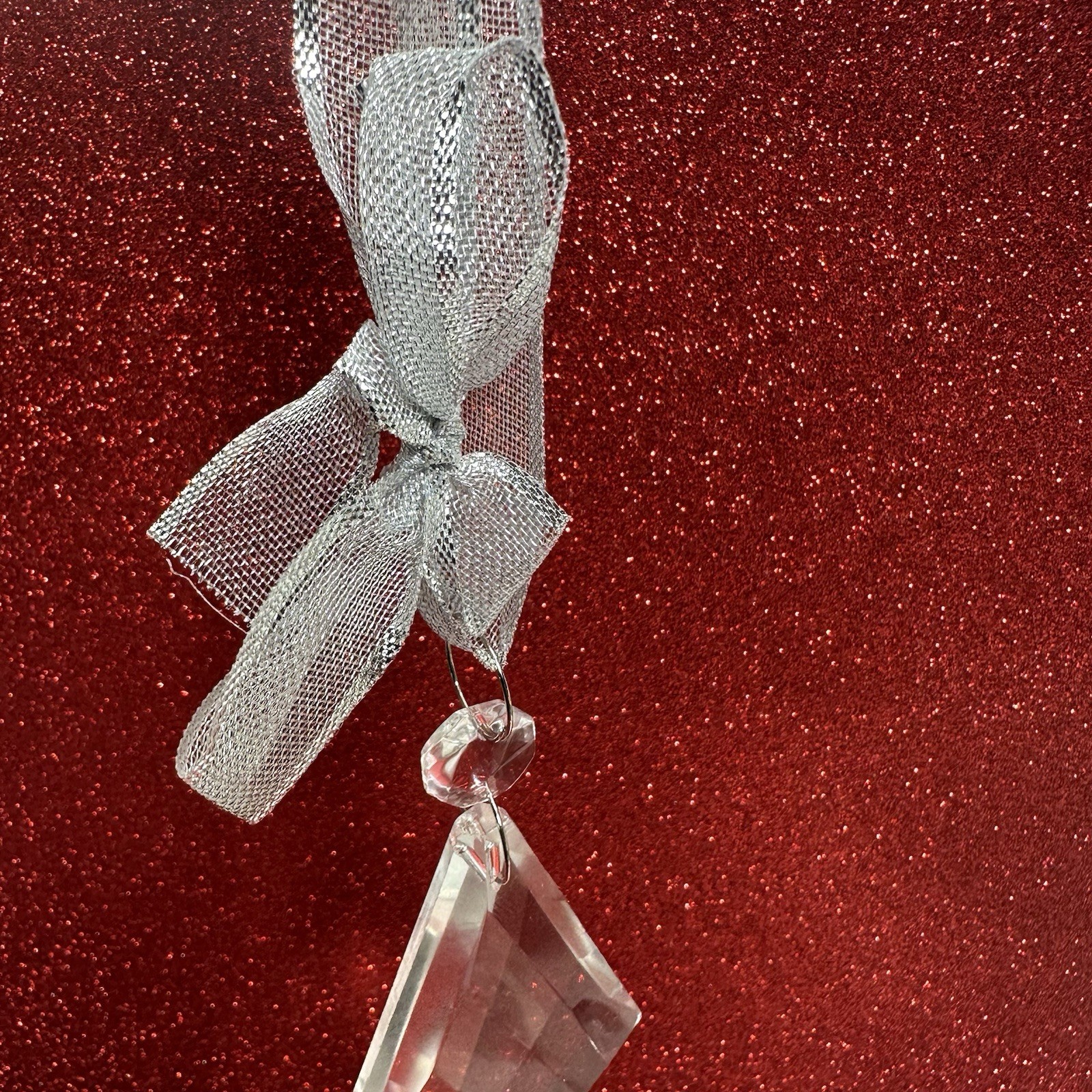 Vintage Diamond Triangle Crystal Pendants Prisms Hanging Chandelier Suncatcher
