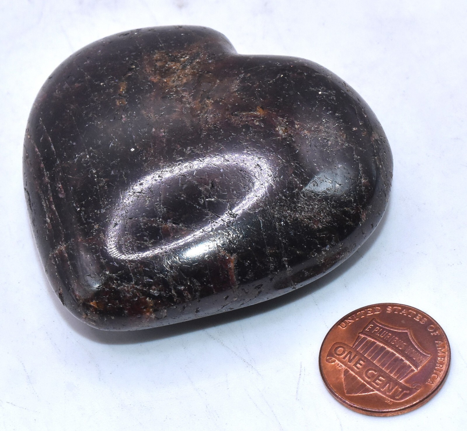 2.25″ Deep Red Garnet Heart Polished Natural Gemstone Mineral – India (1, 2PCs)