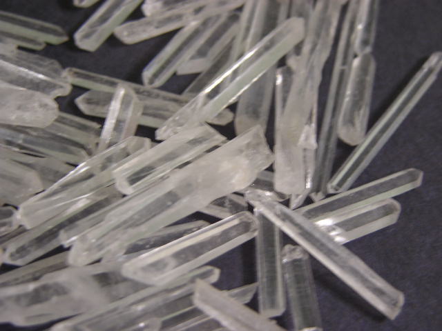 Quartz needle crystals all natural clear Brazil 1/2 ounce lot 15 to 20 piece
