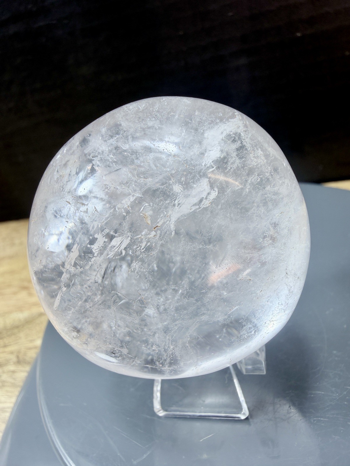 Crystal Clear Quartz Palmstone Natural Master Healer spiritual meditate 112g (5)